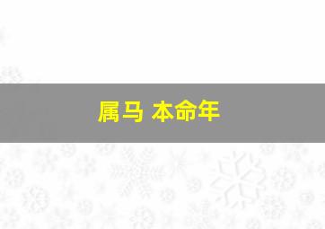 属马 本命年